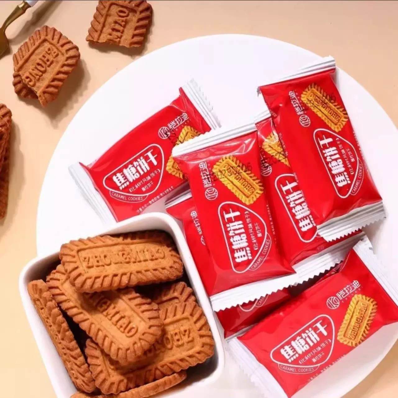 Бельгийский аромат карамельного печенья торт украшает офис закуски для детей