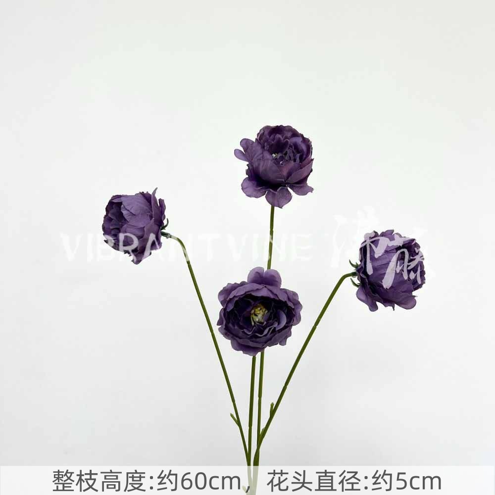 Púrpura de la boda flor artificial salón de bodas Camino de plomo techo arreglo floral Hotel Bienvenido arco piso decorativo flor artificial