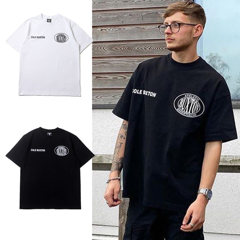 Marca de moda americana calle hip hop simple letra impresa camiseta hombres y mujeres mismo casual suelta High Street original manga corta