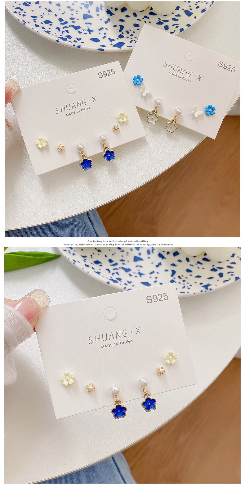1 Set Fashion Flower Alloy Inlay Artificial Pearls Womenu0027S Ear Studs