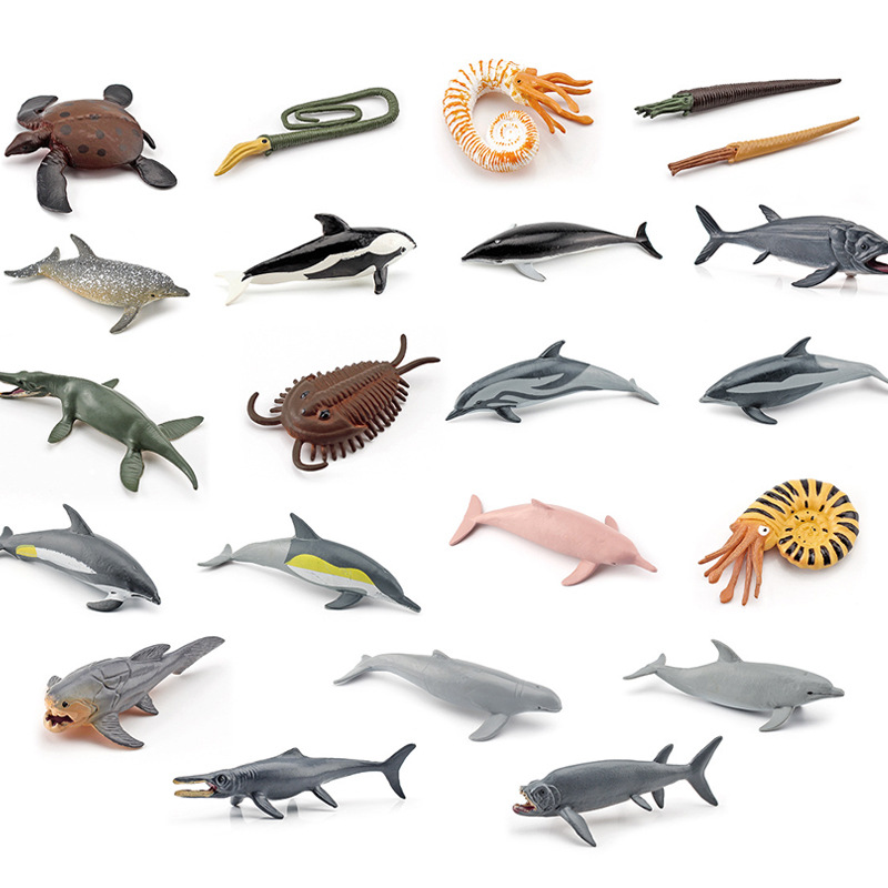 Simulación transfronteriza de una variedad de animales marinos traje de tiburón tortuga delfín Pingüino Cangrejo criaturas del fondo marino adornos estáticos