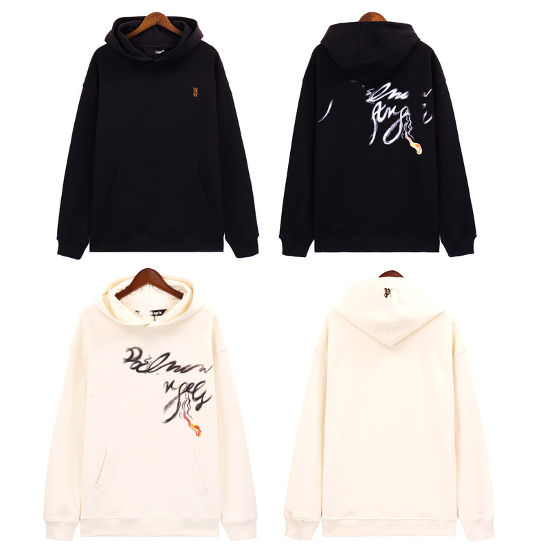 Fashion brand Palm Angel spray LOGO printing men's and women's loose long-sleeved pullover hooded hoodie