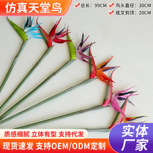 跨境高品质软胶天堂鸟手感仿真花家居装饰样板间摆件摄影道具批发