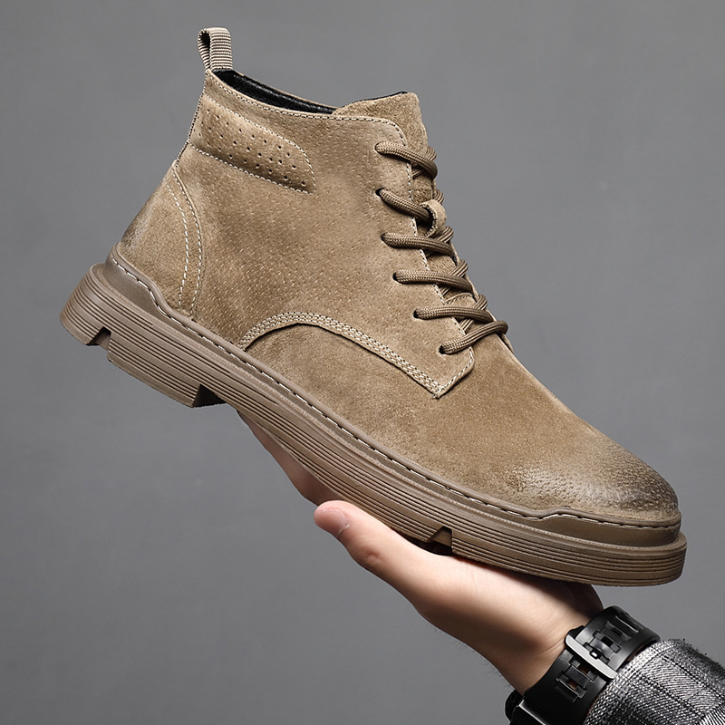남성 마틴 부츠 남성 부츠 캐주얼 트렌디 하이 탑 워크웨어 싱글 부츠 2025 가을 신작 남성 신발