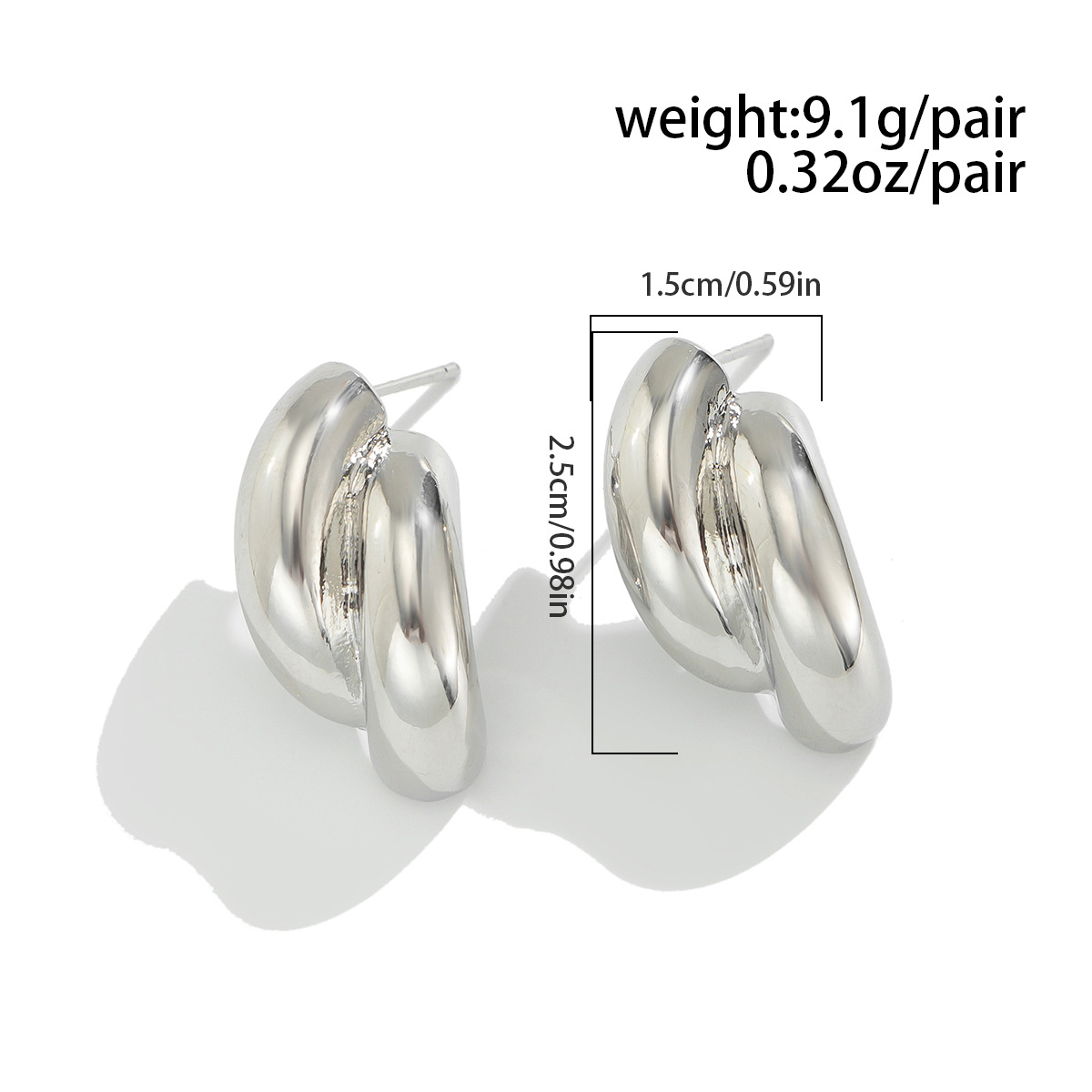 12g Weight Steel needle Ear Needle Material Drop Earrings, Ear Studs Classification 1 Pair Quantity Party, Street Occasion Alloy Material Geometric Pattern Women's Gender Polished Finish Plating Design Exaggerated, Punk Style 1 Pair Exaggerated Punk Geometric Plating Alloy Drop Earrings Ear Studs 23