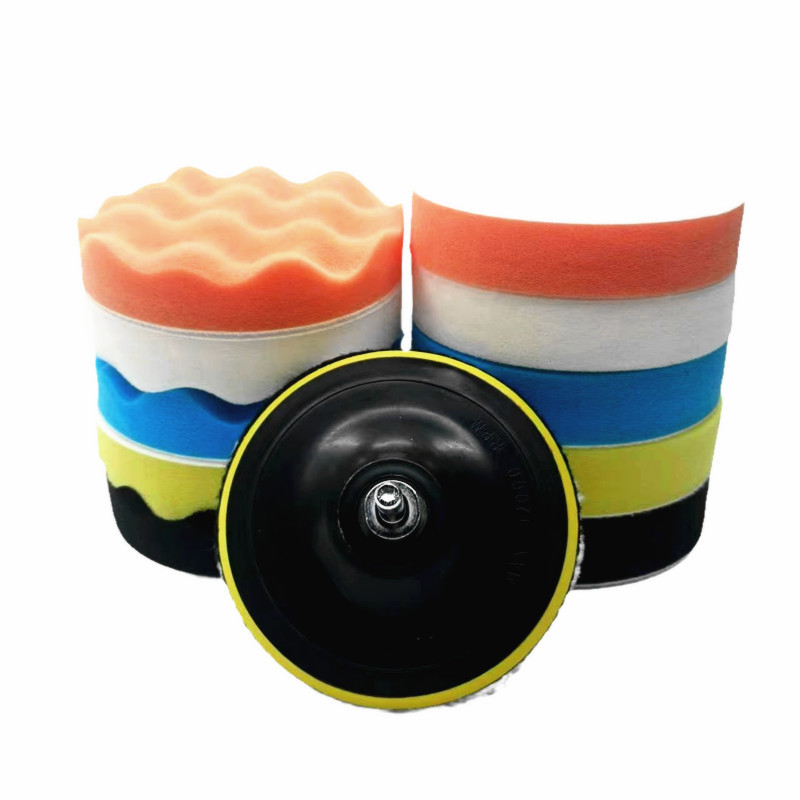 3-7寸13件汽车美容海绵盘海绵球抛光轮套装打蜡抛光垫羊毛球批发