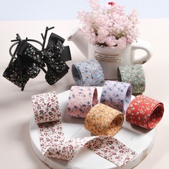 Korean Double-Sided Floral Snow Fabric Ribbon DIY Bow Hair Accessory Clothing Gift Packaging Hat Tie Material Accessories