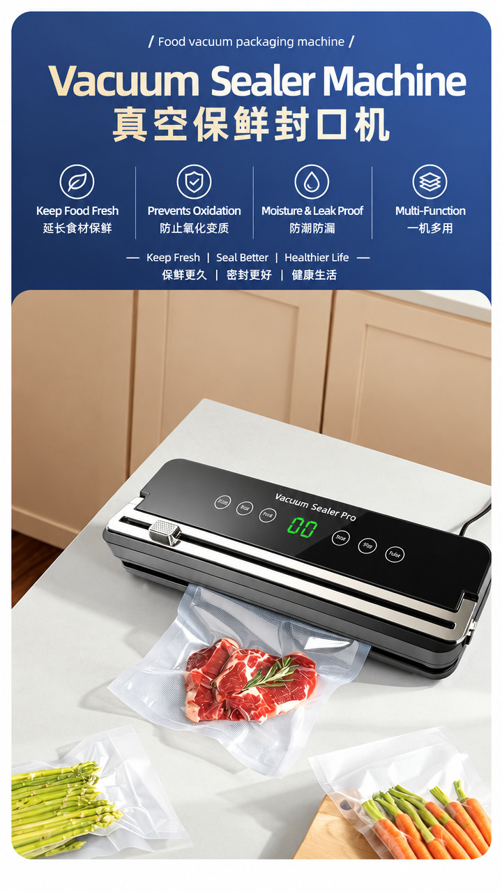 Vacuum sealing machine food preservation lock fresh design
