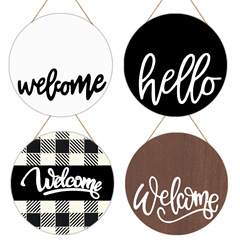 Spring Round-Shape Pastoral Craft Hanging Ornament | Valentine's Day Decorative Sign | Shop Welcome Sign | Store Window Pendant