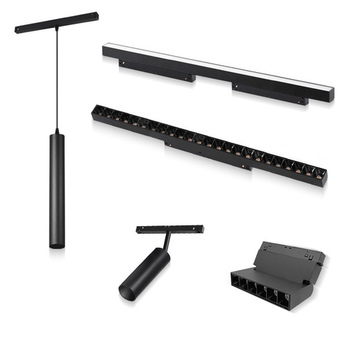 Magnetic track light embedded concealed surface mounted home without main light showroom smart magnetic track spotlight white