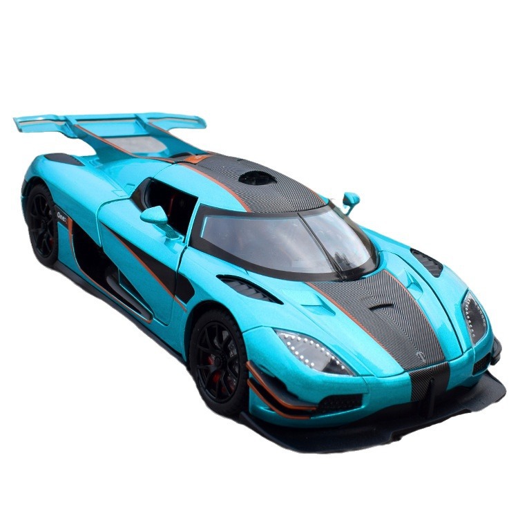 Modelo de coche de aleación xinao 1:24 coniseger Tire hacia atrás coche deportivo con luz efecto de sonido modelo de coche de juguete colección de decoración