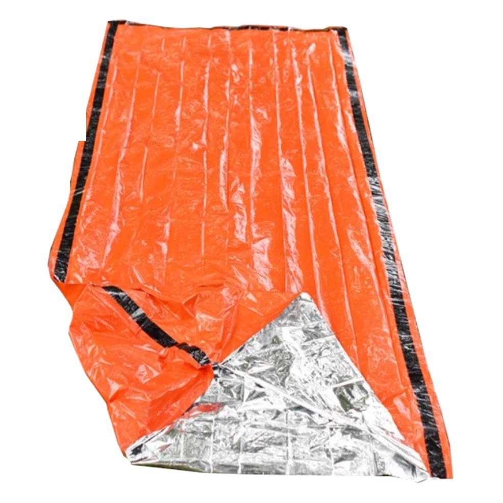 Cross-Border Outdoor Thermal Insulation Portable Emergency Sleeping Bag Pe Thickened Camping Mountain Waterproof Cold-Proof Thermal Insulation Direct Sales from the Manufacturer
