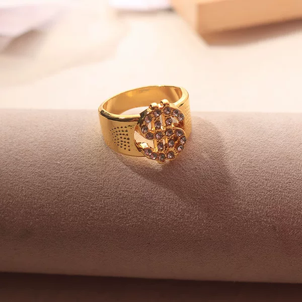 Foreign Trade Aliexpress Wish Amazon Dollar Sign Ring Men's Hip-Hop Ring Manufacturer Ring