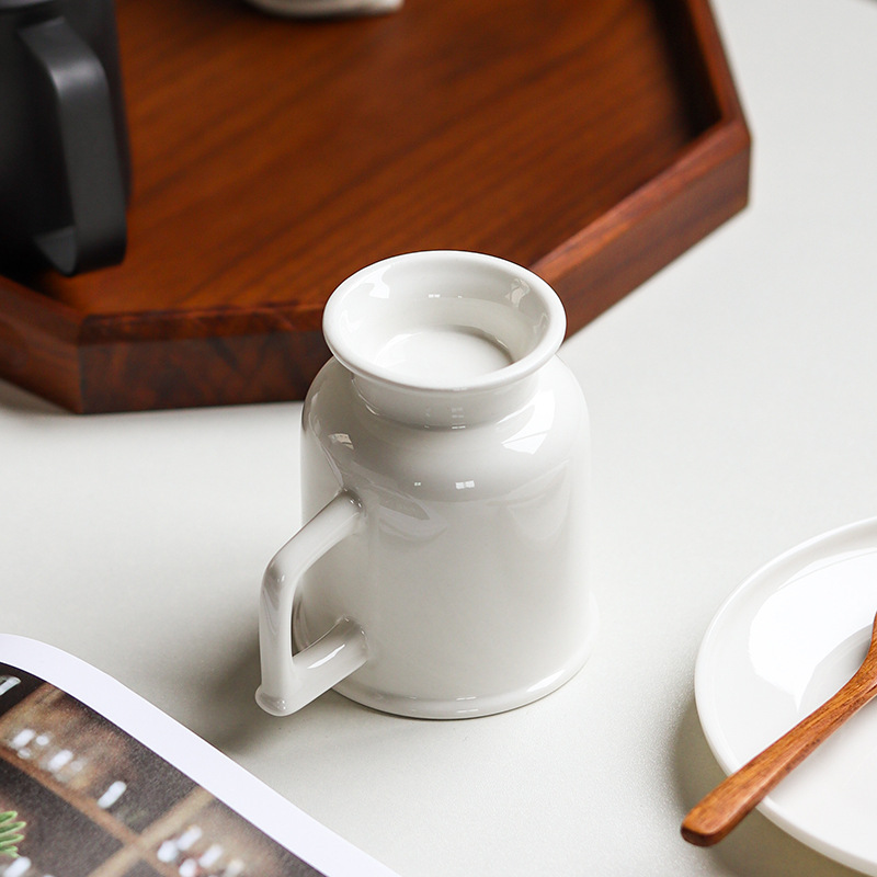 French Style Tall Coffee Latte Exquisite Afternoon Ceramic Mug Tea Vintage Water Cup_voghion.com
