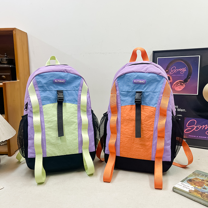 Nueva mochila para niños de gran capacidad de montaña mochila de viaje de moda de color contraste mochila para niños y niñas mochila escolar