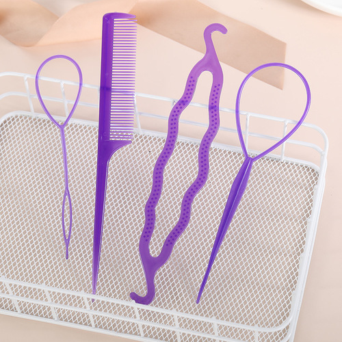 Multi-purpose combination set hair twister invisible hair net hair accessories hair braiding tool headgear quick hair twist artifact