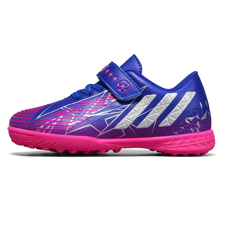 Hombres y niñas primavera y otoño nuevos zapatos infantiles de clavos rotos zapatos de fútbol indoor y outdoor zapatos de entrenamiento juvenil