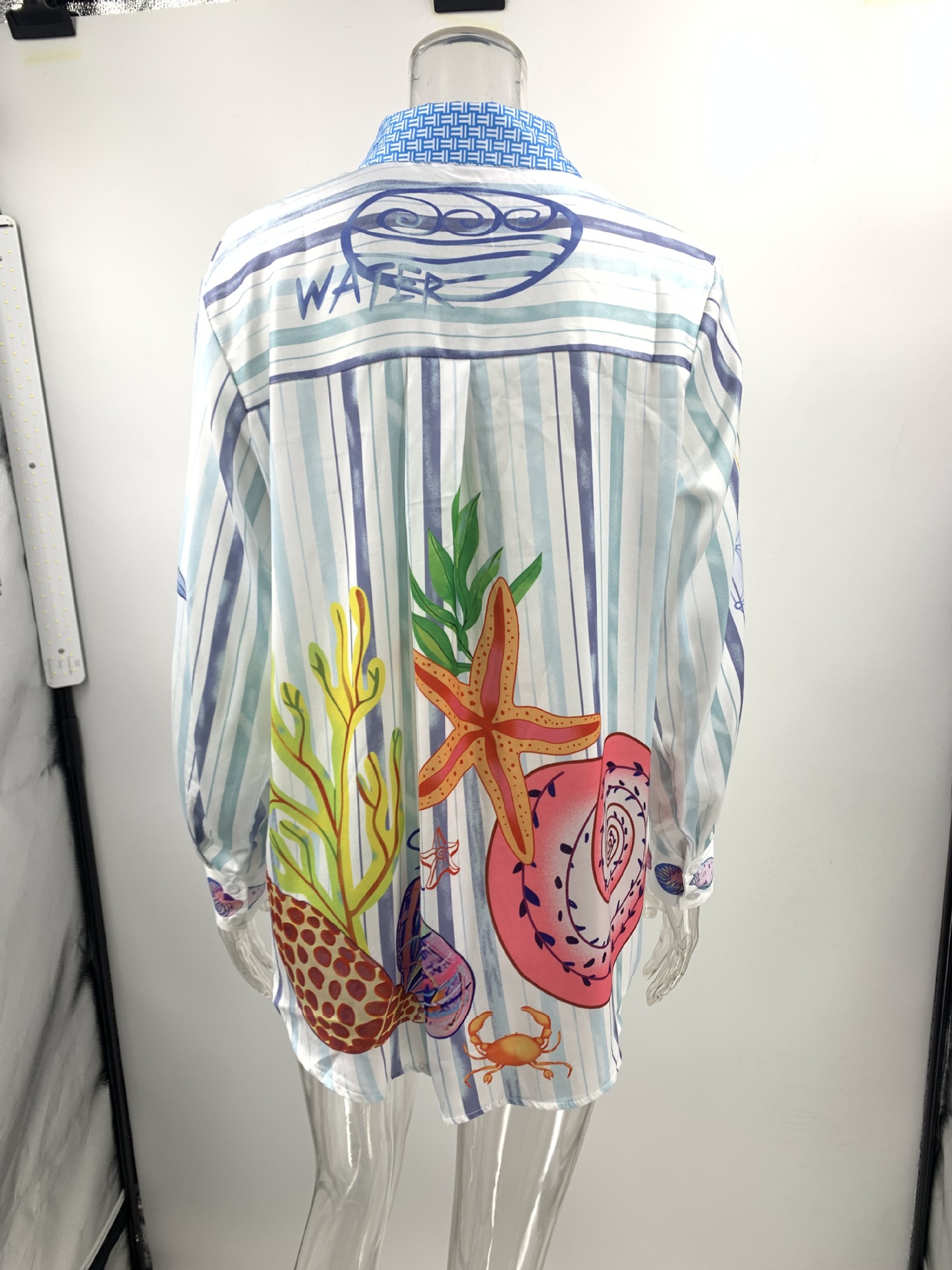 Satin Printed Personalized Graffiti Casual Shirt Trousers Two Piece Suit Amplified craft