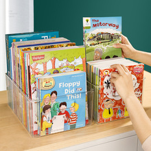 儿童绘本书架桌面书本图书分级阅读收纳盒书立书柜收纳置tω