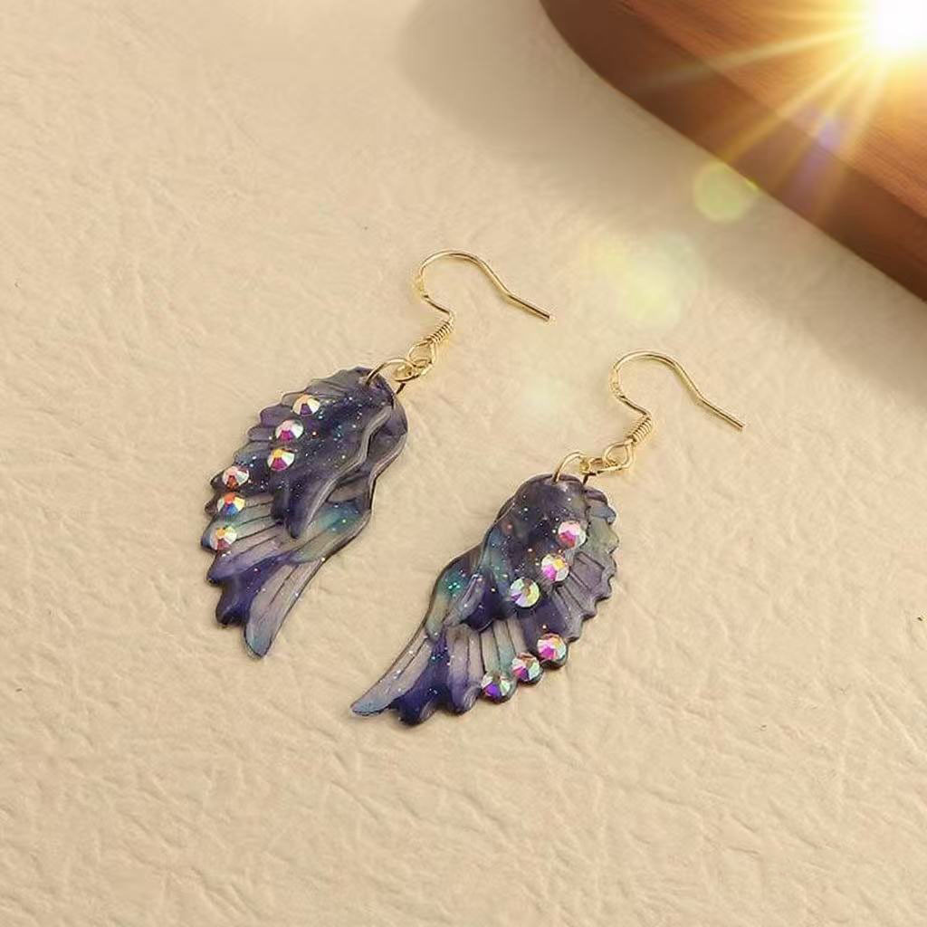 새로운 천사 날개 - 블루 퍼플 다이아몬드