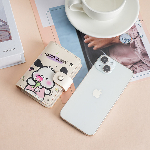 Cute Cartoon Pacha Dog Card Holder Kuromi ID Protective Cover Small Card Holder Foreign Trade Anti-Degaussing Multiple Card Positions