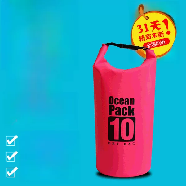 Spot PVC clip mesh waterproof bag factory direct waterproof barrel bag outdoor waterproof bag waterproof barrel swimming bag