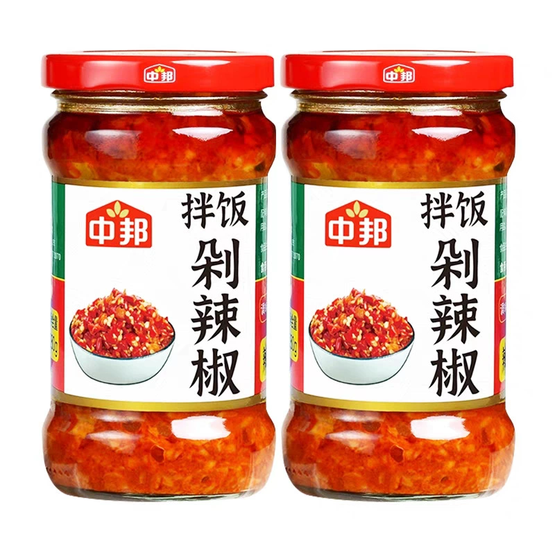 Китайский бибимбап, измельченный перец чили, 280 г/бутылка, лапша, рис, жареная овощная смесь, соус для горячего горшка, измельченный соус чили со вкусом чеснока