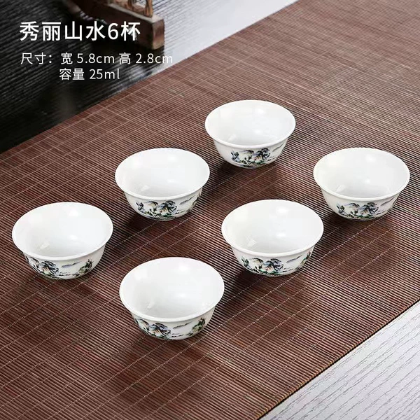 Beautiful landscape 6 cups direct sale