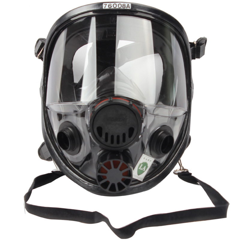霍尼韦尔760008A双滤盒硅胶全面罩喷漆粉尘防毒气防刮擦呼吸面罩