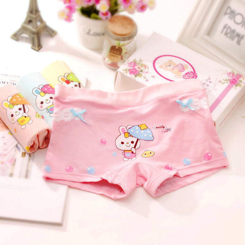 Children's underwear, girls' precision woven cotton straight leg pants, toddler and middle school student baby underwear, little girl four corner pants, drop shipping