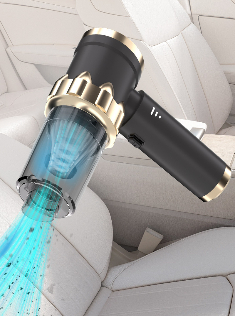 Car Vacuum Cleaner Suction and Blowing Integrated Multi-Function Window Breaker with Seat Belt Cutter Large Suction Brushless Vacuum Cleaner