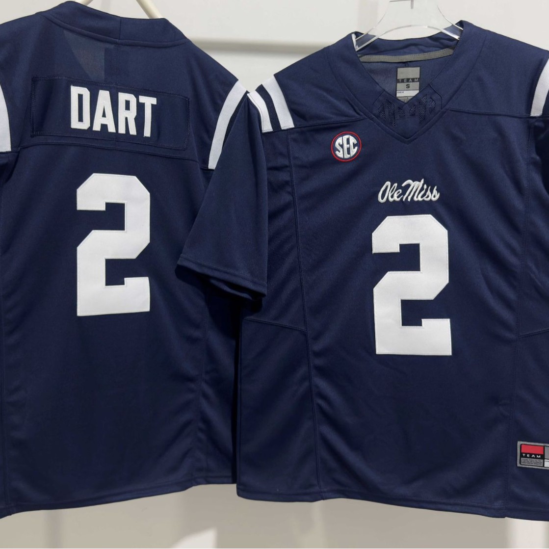 2026 NFL Jersey, NCAA Mississippi Rebels 3rd Generation Embroidered, In Stock, Cross-border E-commerce