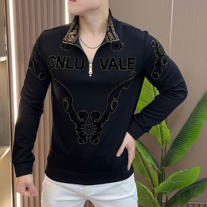 立襟氷糸半袖tシャツ男性青年潮牌半ファスナーが冷えています。|undefined