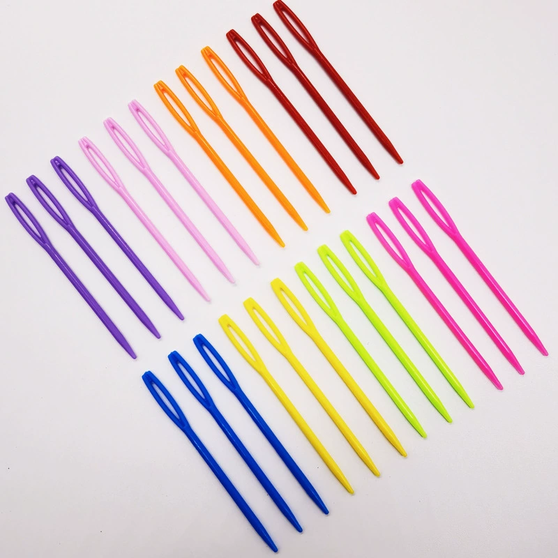 Производитель источника ABS пластиковые иглы для ручного сшивания вязаные инструменты иглы для шерстяной одежды иглы для вышивки больших глаз иглы ручной работы DIY пластиковые иглы