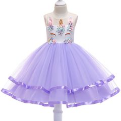 歐美女童萬聖節公主裙蕾絲蓬蓬裙連衣裙子童裙款童裝雙層仙女裙