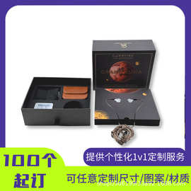 定制礼盒1v1设计黑色哑光高端礼盒可定尺寸图案材质礼品盒定制