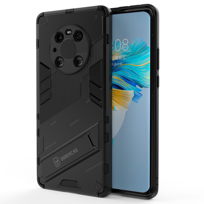适用于华为Mate60 Pro二合一防摔手机壳荣耀80朋克铠甲支架保护套