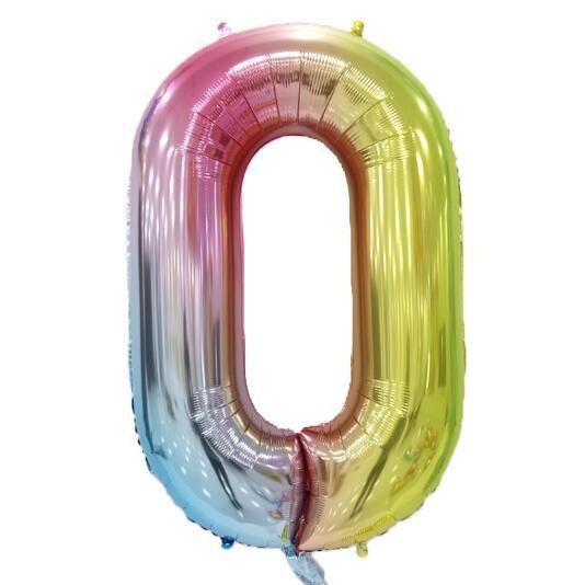 Globo digital de 42 pulgadas decoración de la fiesta de cumpleaños globo de helio flotante vacío Versión americana cuerpo delgado globo de aluminio digital grande de 40 pulgadas