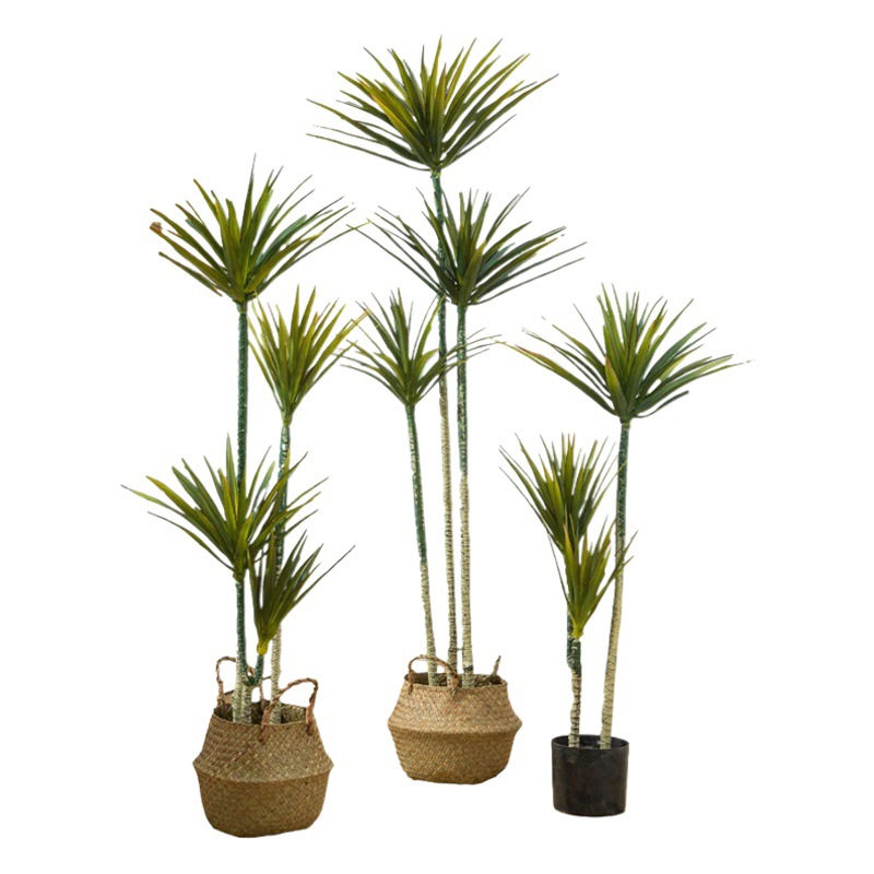 Artificial Lily bonsai dragón sangre árbol planta decoración interior planta verde mil años de madera hogar sala de estar árbol de simulación