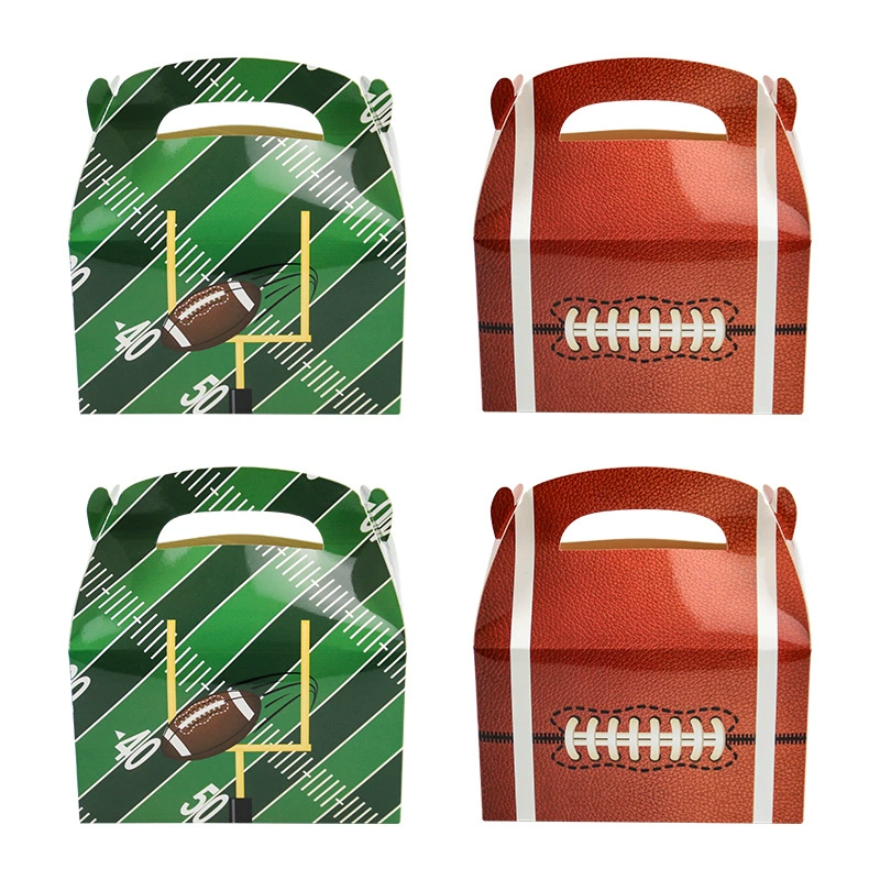 Трансграничный Новый Суперкубок Тема Футбол Бумажная коробка для вечеринок Поставки Конфеты Коробка для Упаковки Ручная коробка Оптовая
