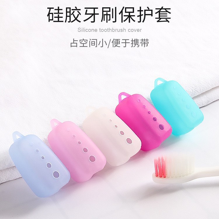 Peces de silicona cepillo de dientes manga protectora Almacenamiento de polvo cepillo de dientes estante recorrido al aire libre portátil cepillo de dientes titular