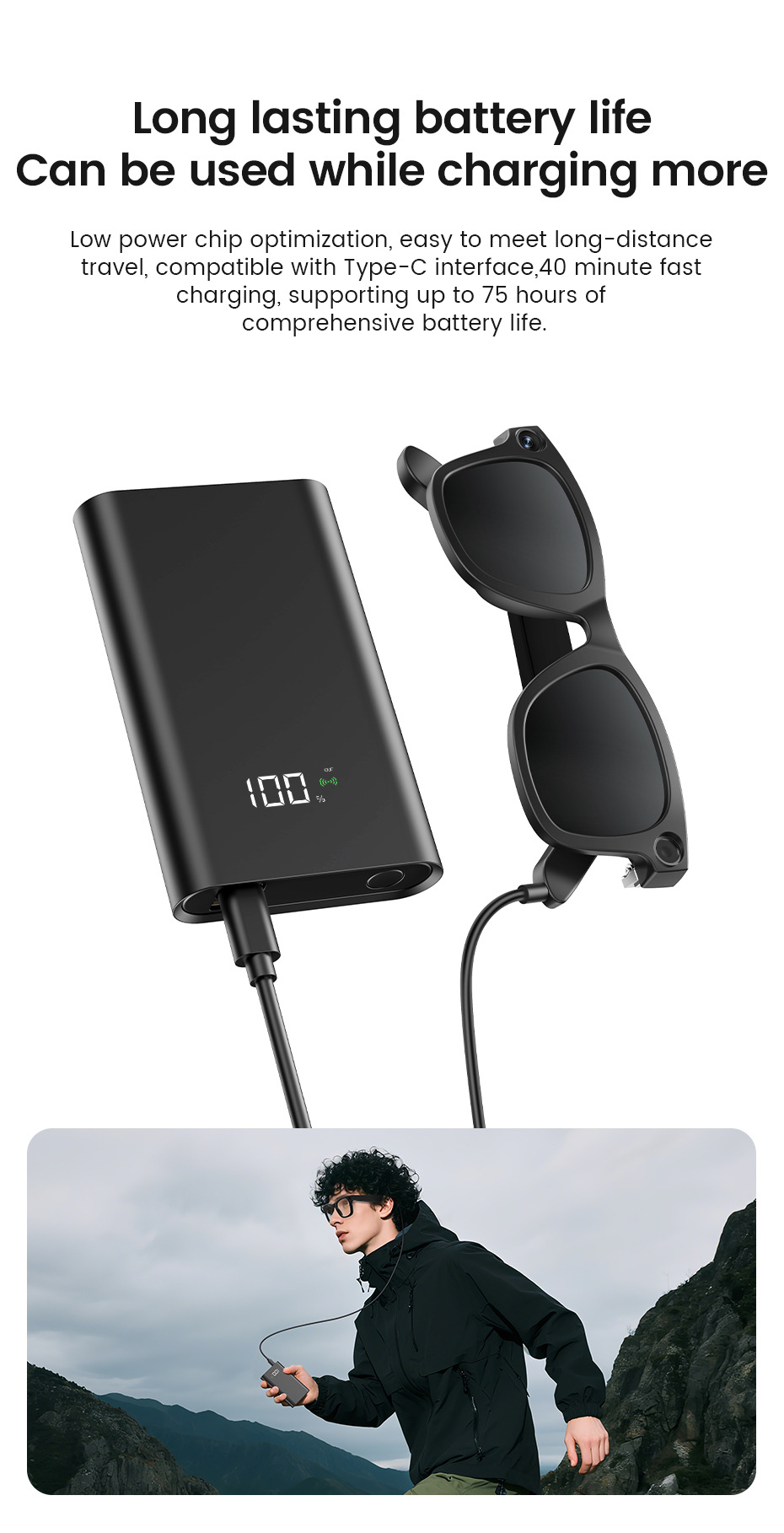 Grenzüberschreitend neue E03 intelligente KI-Foto-Brille mit 800W Kamera, Bildstabilisierung, Fotografie, Erkennung, Übersetzung intelligente Brille