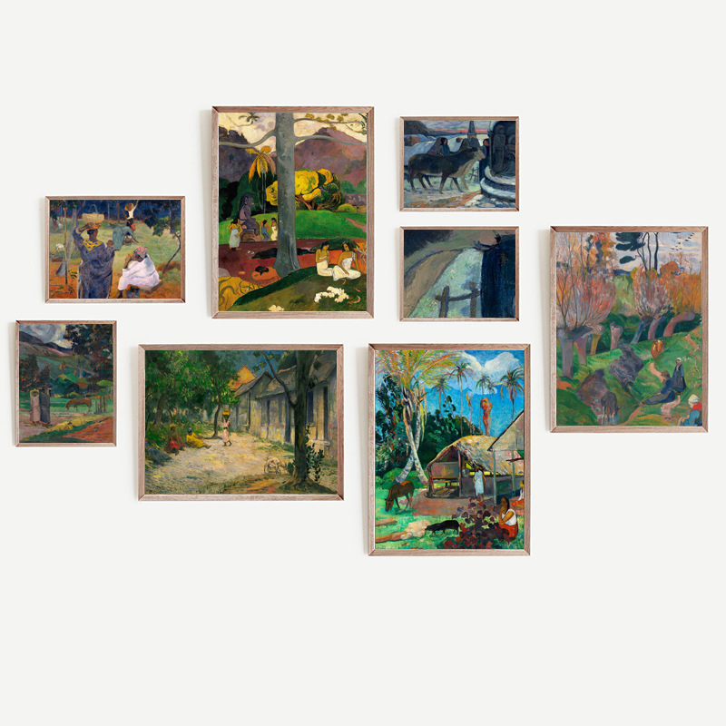 French Paul Gaugin World Famous Painting Retro Art Micro Spray Bedroom Living Room Wall Hanging Painting Core Oil Canvas