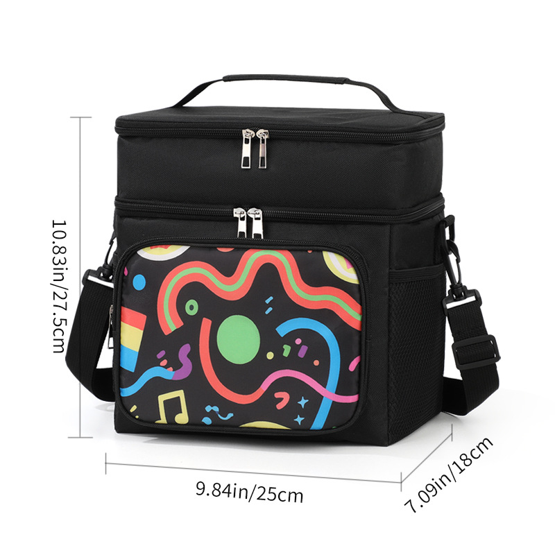 Nuevo paquete de aislamiento de flores al aire libre para picnic bolsas de alimentos frescos bolsas de almuerzo transfronterizas bolsas de almuerzo bolsas de almuerzo portátiles con arroz