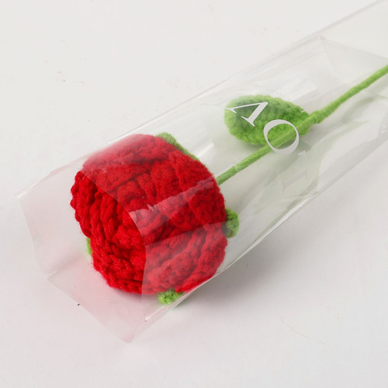 手工钩织仿真花束多彩毛线编织郁金香花枝创意装饰送女友闺蜜礼物|undefined