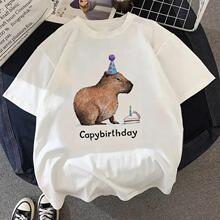 Cute Capybara Clothing T-Shirt Women Vintage T Shirt 2025 Ca