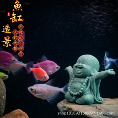 かわいい弥勒仏像水族水槽造景小型盆栽微景観装飾置物中国式アニメ中国風