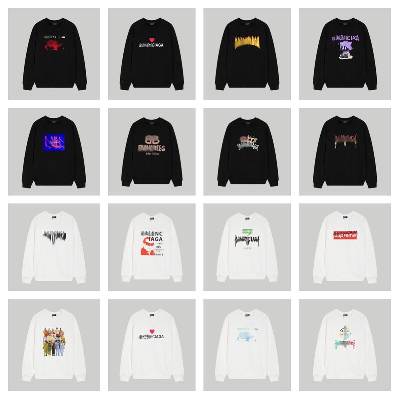 【Correct Version】2026 Cross-Border High-End Version Trendy Brand Printed Long-Sleeve Sweatshirt in Stock High Street Hot-Selling Model Cross-Border