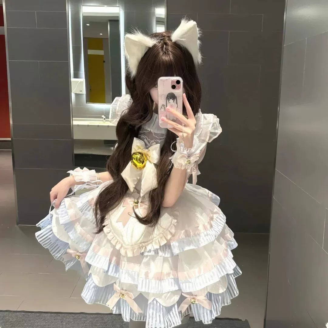 Милая суфле-девочка, оригинальный дизайн, платье горничной Лолиты, платье принцессы, сладкое