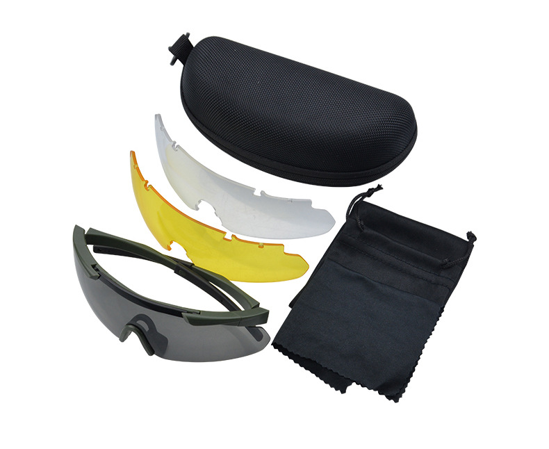 Outdoor Live CS Tactical Shooting Explosion proof Glasses Riding Windproof and Dustproof Goggles Set_voghion.com